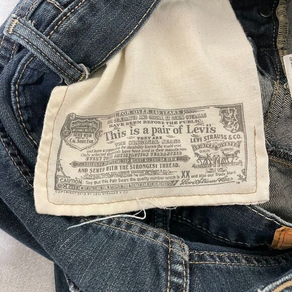 Levis 501XX Jeans Mens 30x32 (31x30) Blue Denim Button Fly Dark Wash 5 Pocket - Picture 13 of 16